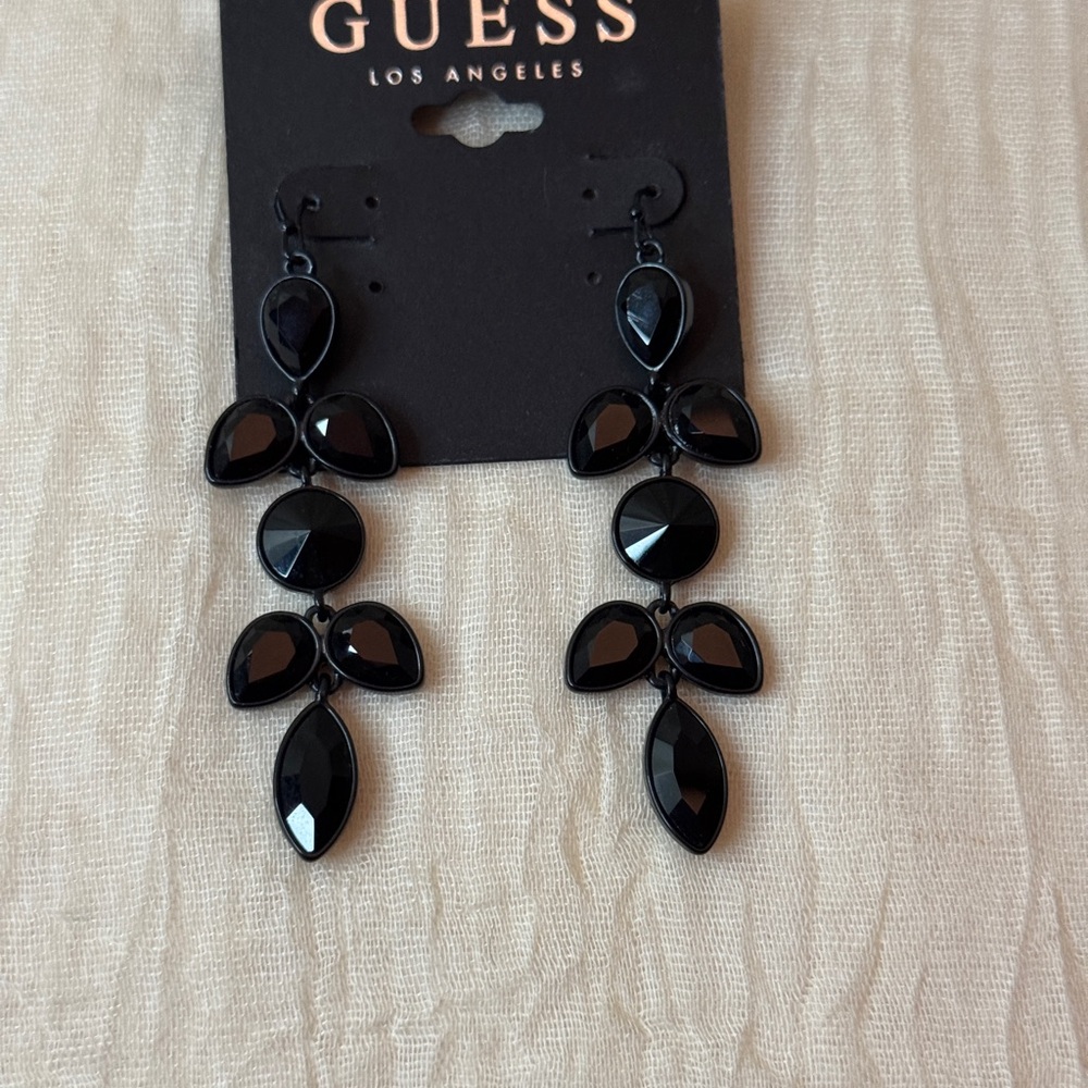 Guess Black Statement Earrings